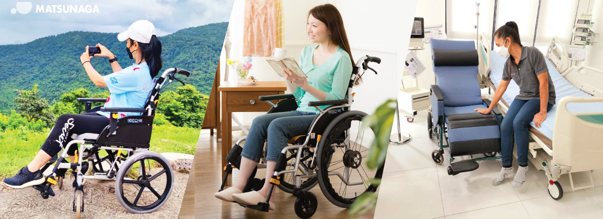 Wheelchairs for people who can still help themselves